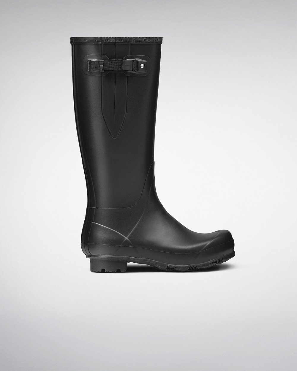 Mens Hunter Tall Rain Boots Black - Norris Field Side Adjustable - 8153249-UF